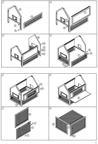 Kaninchenstall Luxus „Open Sky 2.0“, Dobar, einstöckig, mit Freigehege und Schiebedach - 6