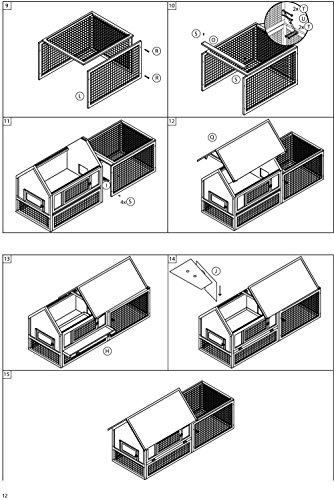 Kaninchenstall Luxus „Open Sky 2.0“, Dobar, einstöckig, mit Freigehege und Schiebedach - 7