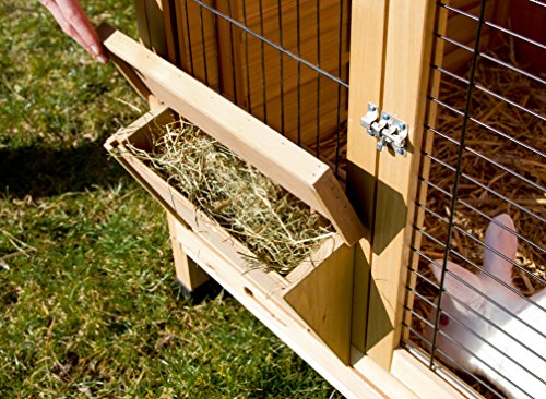 Kaninchenstall mit Heuraufe, Kerbl, XXL, 155 x 75 x 80 cm - 5