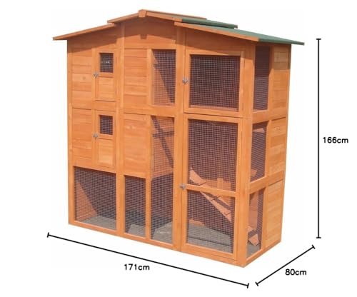 XXL Hühnerstall Freilaufgehege Freigehege Holz Hasen Stall Kaninchenstall - 10