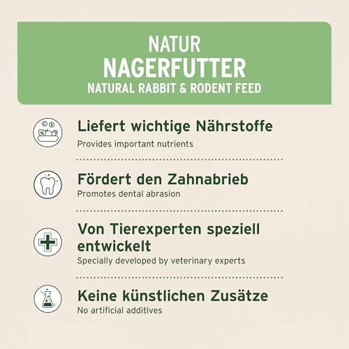 AniForte Natur Nagerfutter 10 Liter für Hamster, Meerschweinchen, Kaninchen – Qualitäts-ID: OLP C 09 - 3