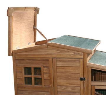 Kaninchenstall Fortuna, Kerbl, XXL, inklusive Freigehege, 160 x 80 x 117 cm, offenes Dach
